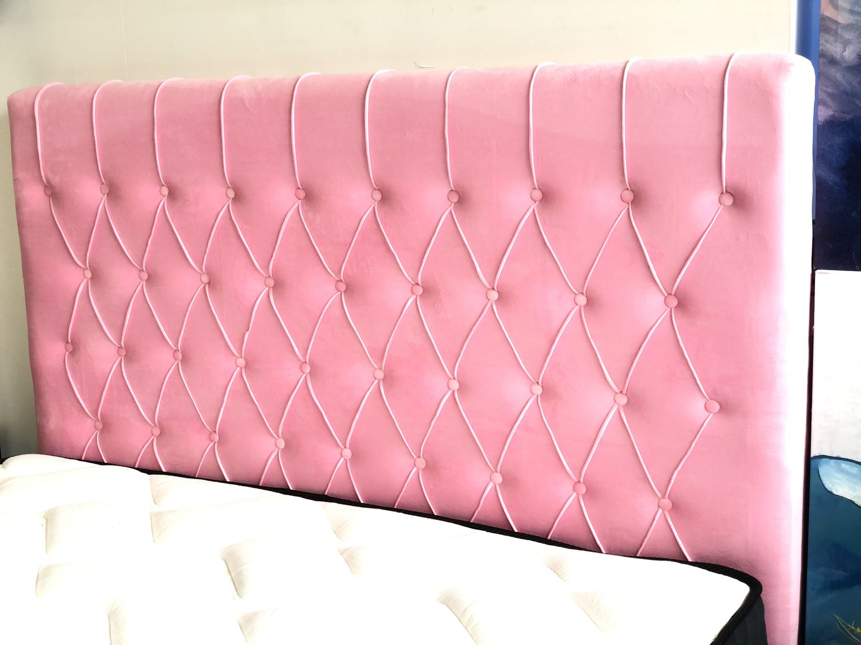 Chicago Pink Velvet Headboard