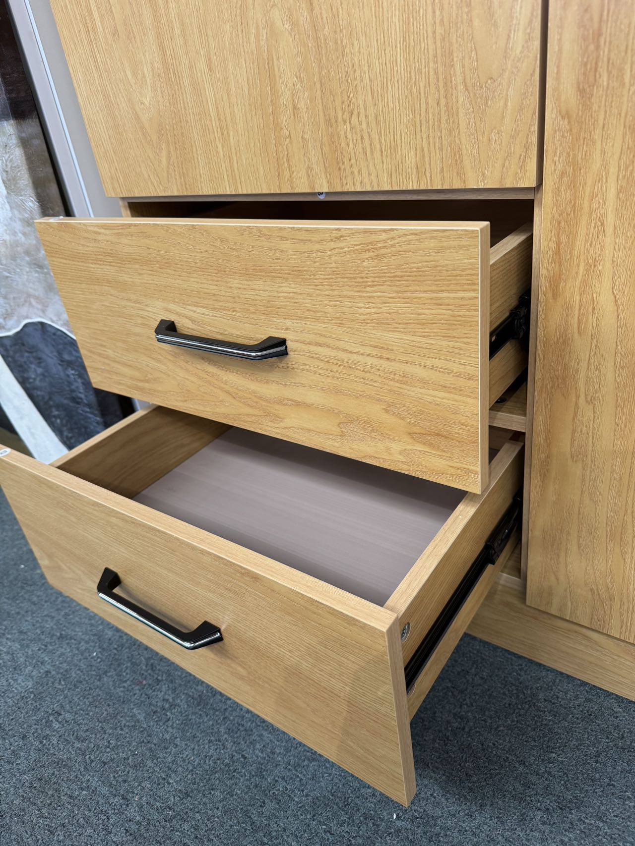 Silvia 2 Door With 2 Drawers Wardrobe (2 Colors Available- High Gloss White, Semi Gloss Wooden)