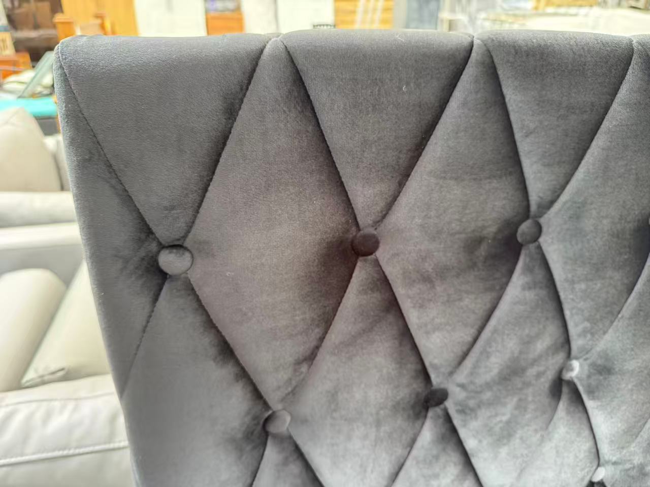 Chicago Black Velvet Headboard Queen Size