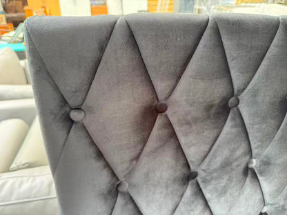 Chicago Black Velvet Headboard Queen Size