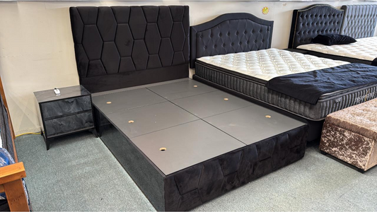 Mason Storage Box Bed Queen Size LED Light to Nelson