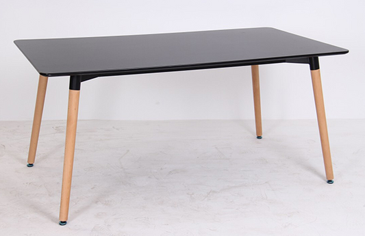 1.2 Black Dining Talbe With 4 Black Chairs  - Black Color including Delivery to Northcote