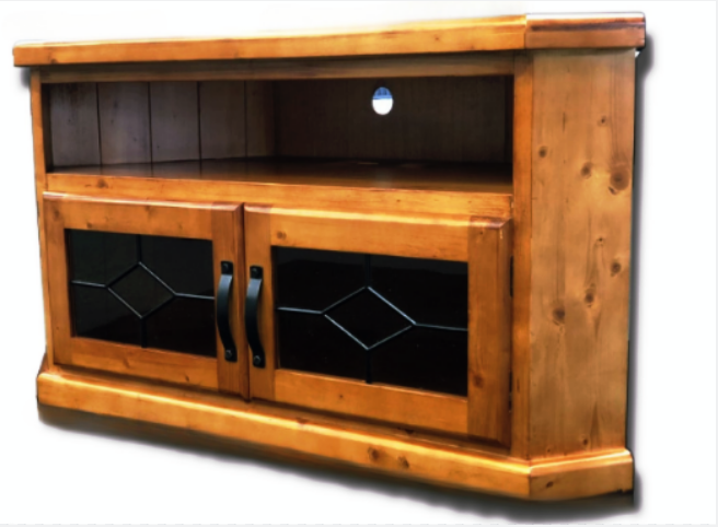 Jamaica Pine Wood Corner Cabinet