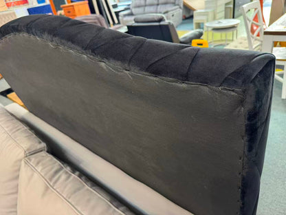 Washington Black Velvet  Headboard Queen Size