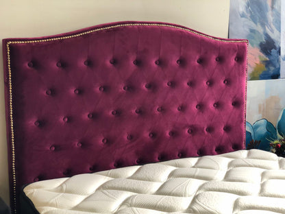 Washington Wine Red Velvet Headboard