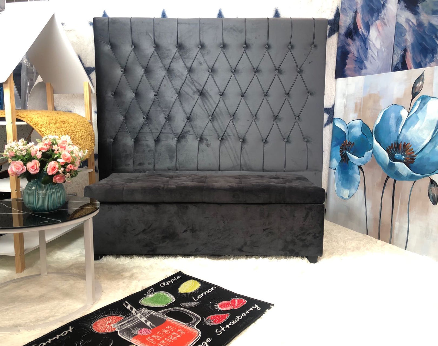 Chicago Queen Headboard With Storage Box