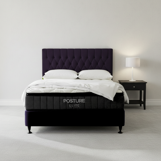 Chicago Bed With Posture Elite Mattress in Black