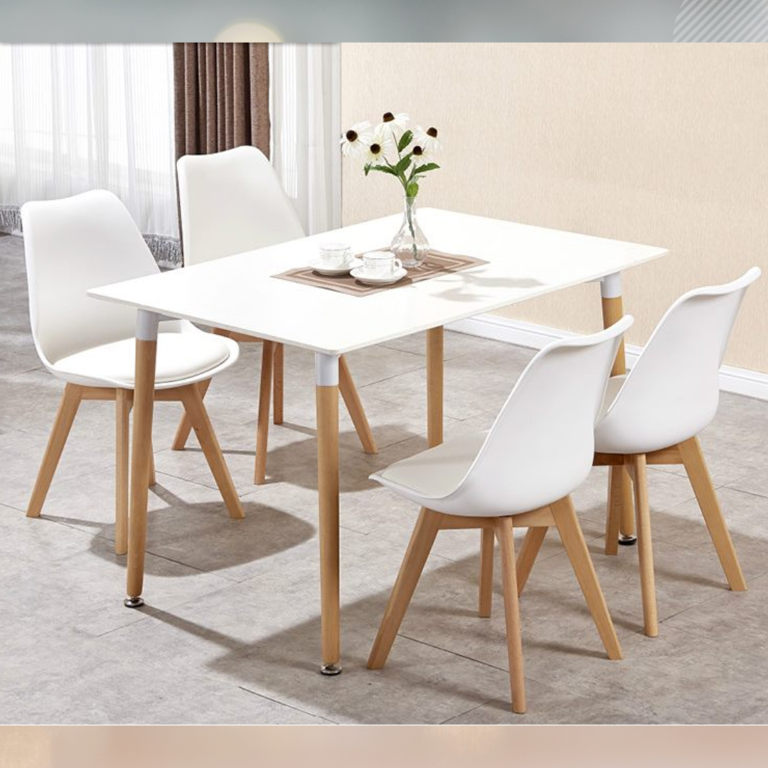 Boston Dining Suite 5Pcs in White