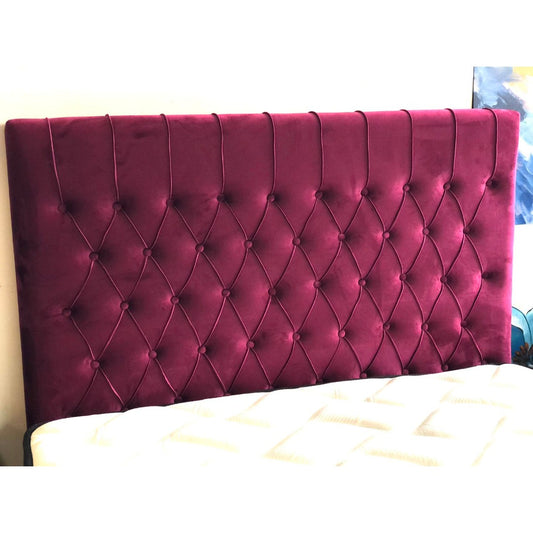 Chicago Wine Red Velvet Headboard