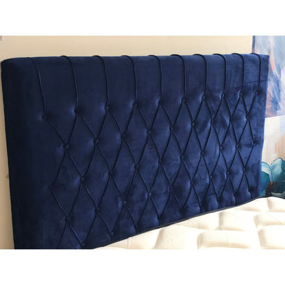 Chicago Blue Velvet Headboard Queen