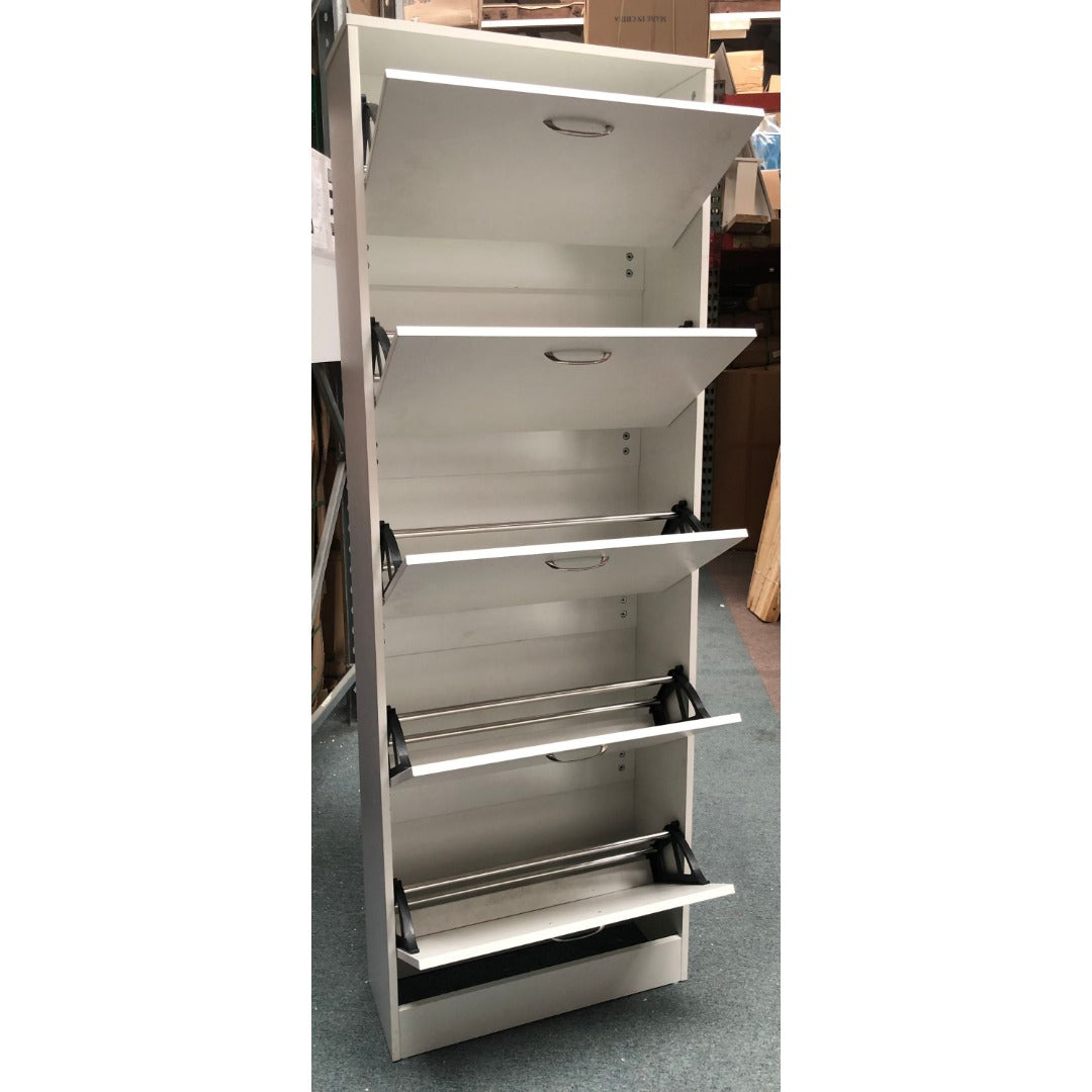 Shoe Cabinet With 5-Flip Drawers