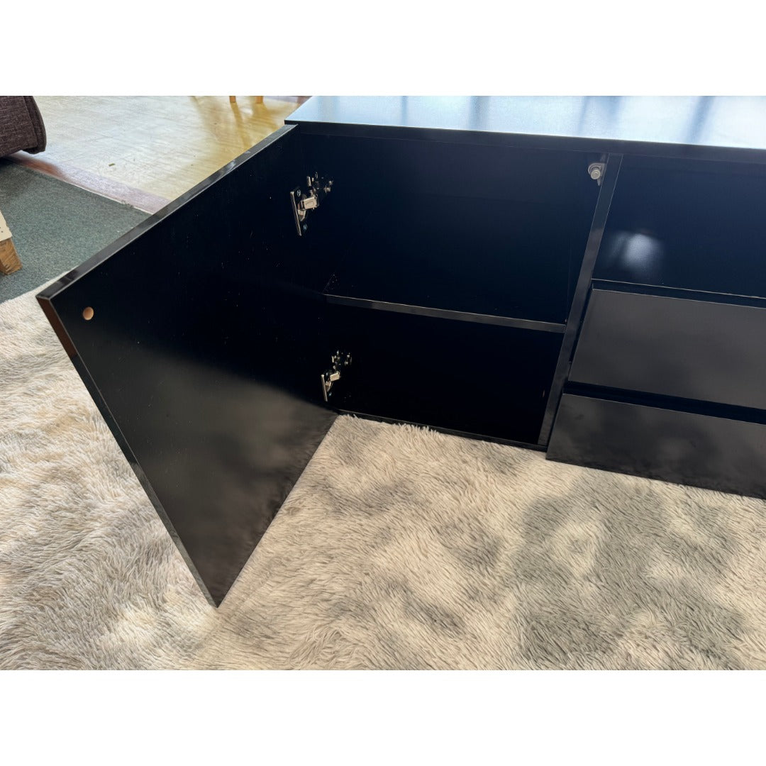 Luca Black Tv unit with LED