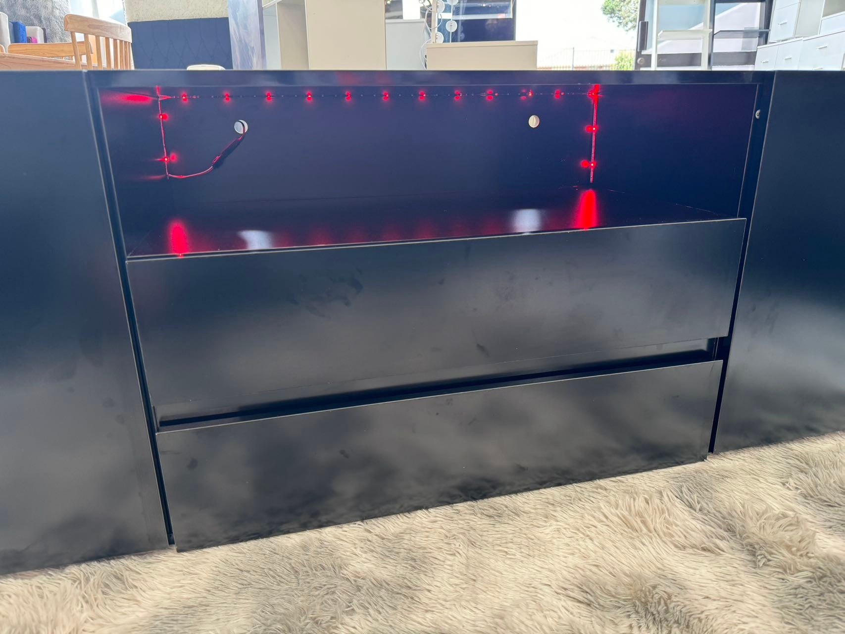 Luca Black Tv unit with LED
