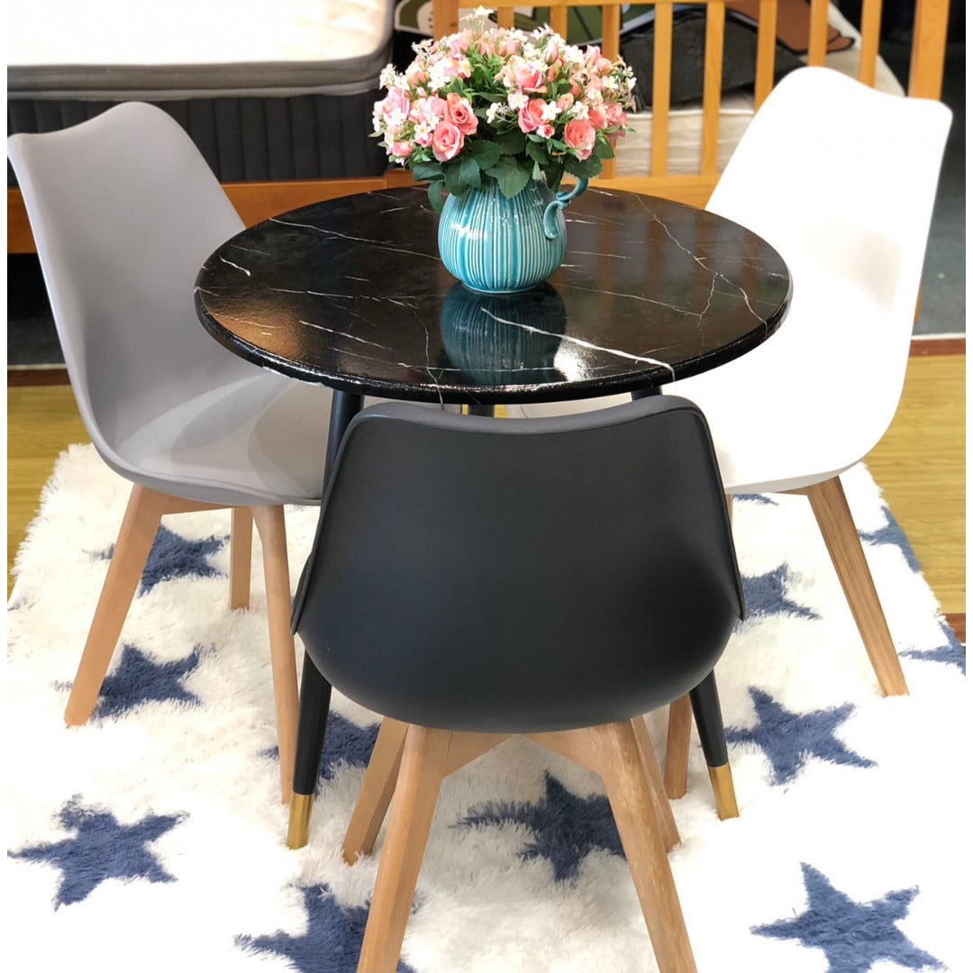 Boston Dining Set With Marble Look Top