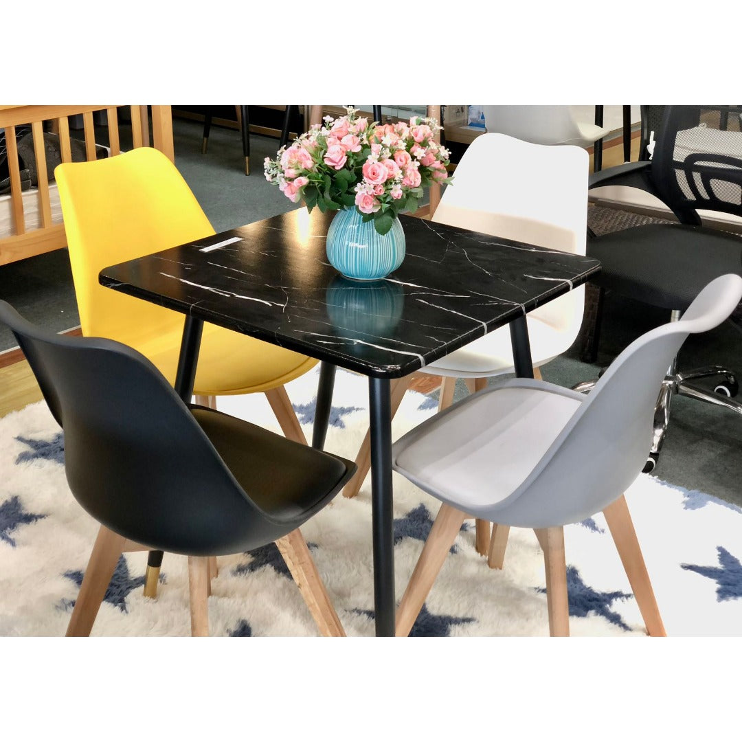 Boston Dining Set With Marble Look Top