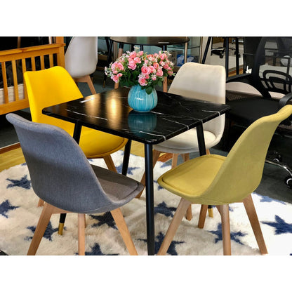 Boston Dining Set With Marble Look Top