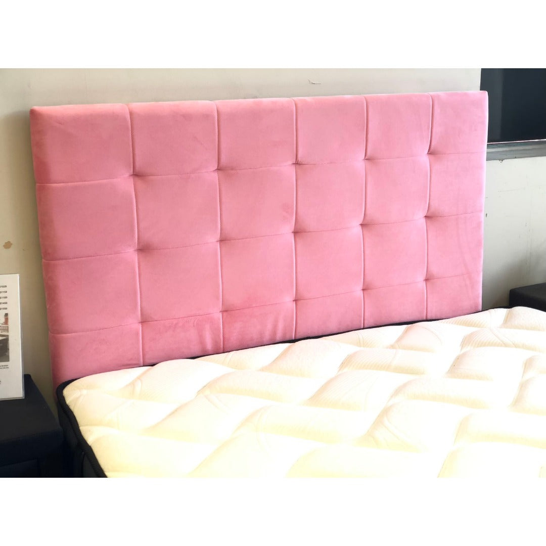 Olivia Double Headboard in Pink Velvet
