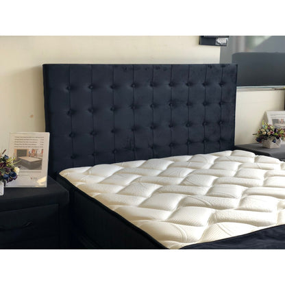 Lucas Queen Headboard in Black Velvet