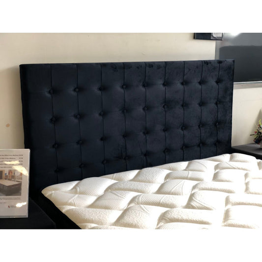 Lucas Queen Headboard in Black Velvet