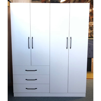 Silvia 4 Door Wardrobe With 3 Drawers