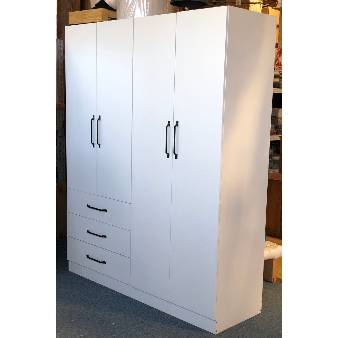 Silvia 4 Door Wardrobe With 3 Drawers