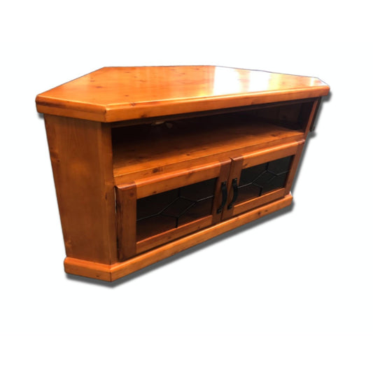 Jamaica Pine Wood Corner Cabinet