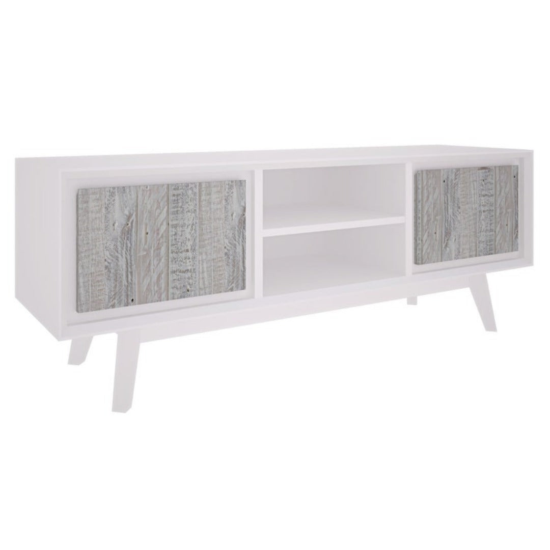 Coastal Acacia Wood Tv Cabinet