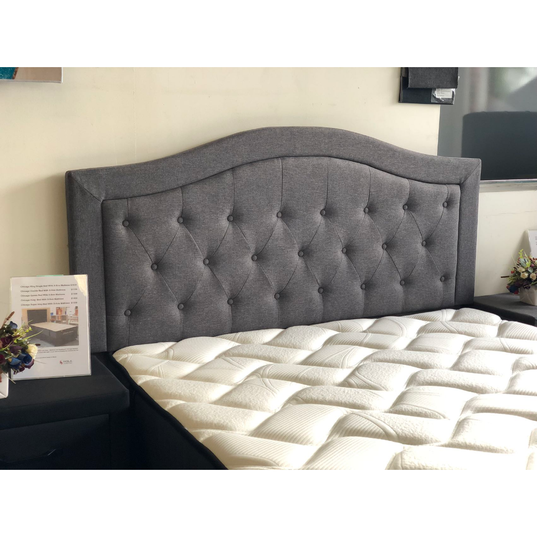 Monako Headboard in Grey Fabric
