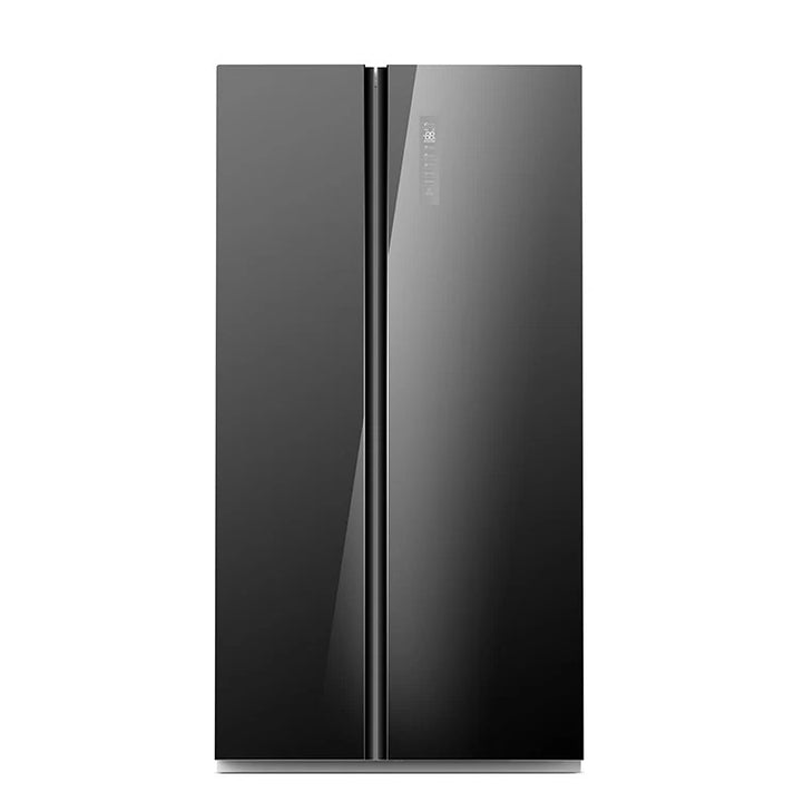 Midea 584L Side By Side Fridge Freezer Black Glass Hola furniture