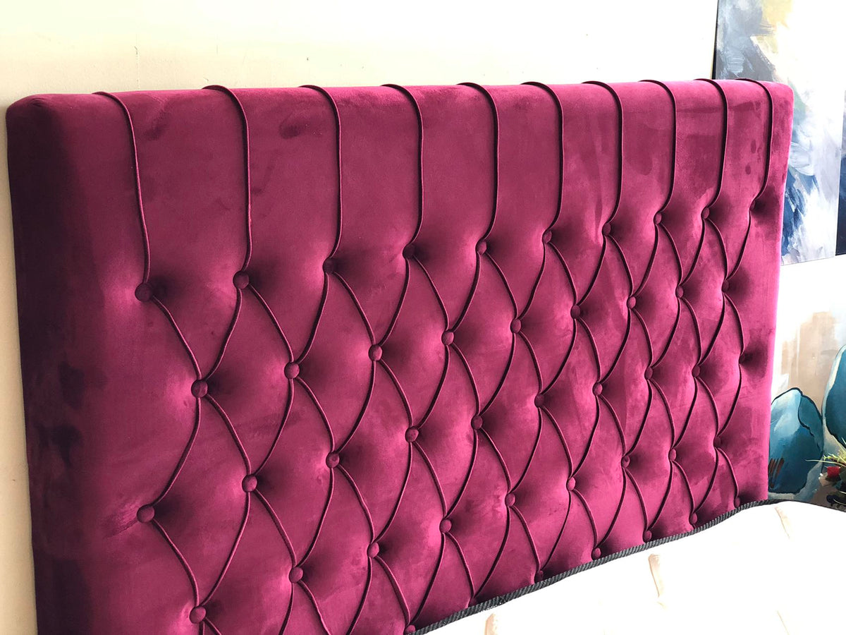 Add Elegance and Style to Your Bedroom with our Chicago Wine Red Velvet ...