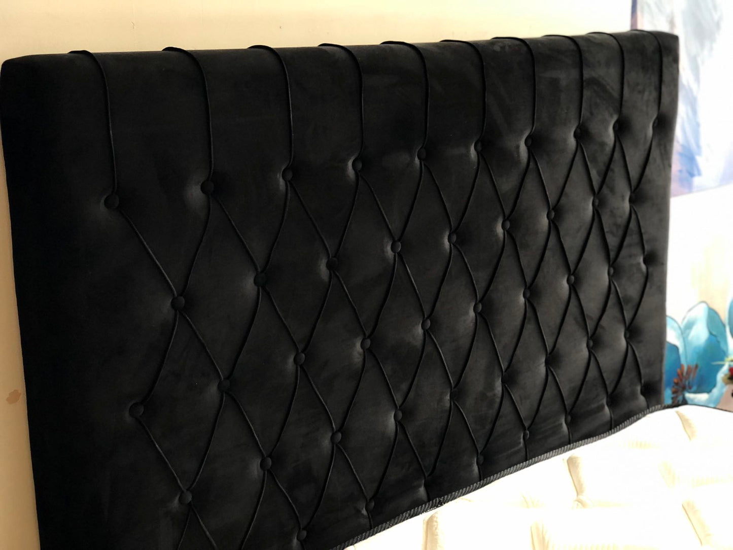 Chicago Black Velvet Headboard