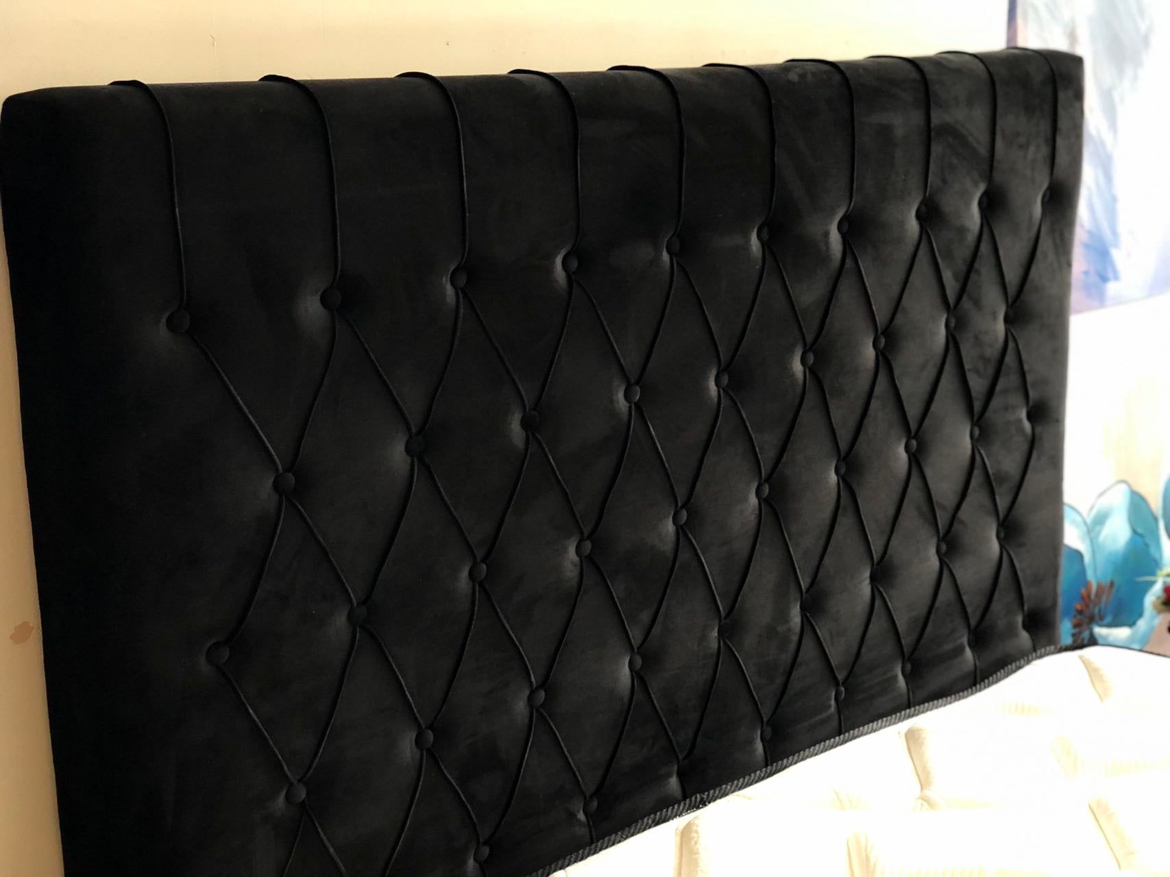 Chicago Black Velvet Headboard