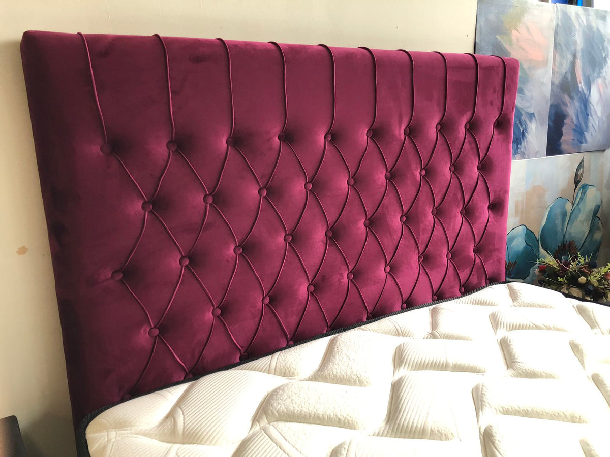 Add Elegance and Style to Your Bedroom with our Chicago Wine Red Velvet ...