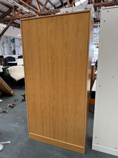 Silvia 2 Door With 2 Drawers Wardrobe (2 Colors Available- High Gloss White, Semi Gloss Wooden)