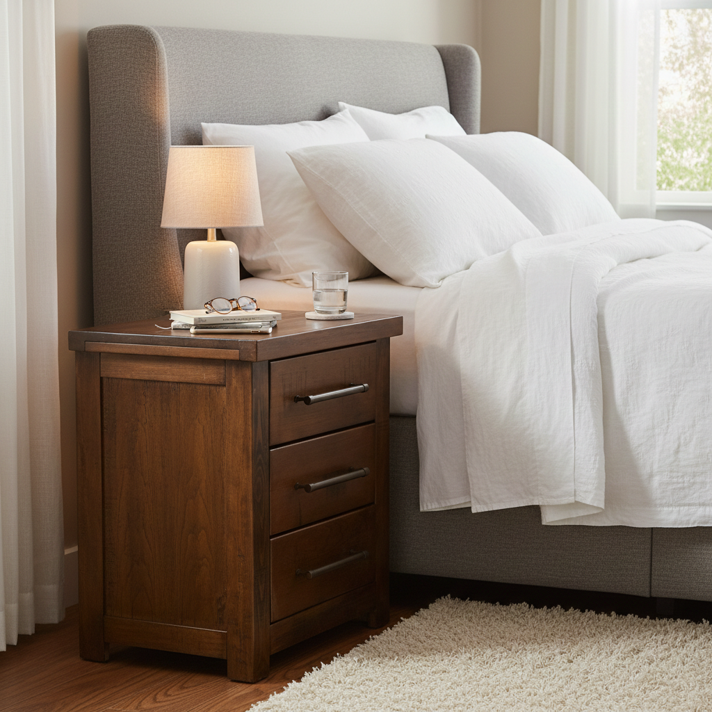 Woodgate Bedside With 3 Drawers