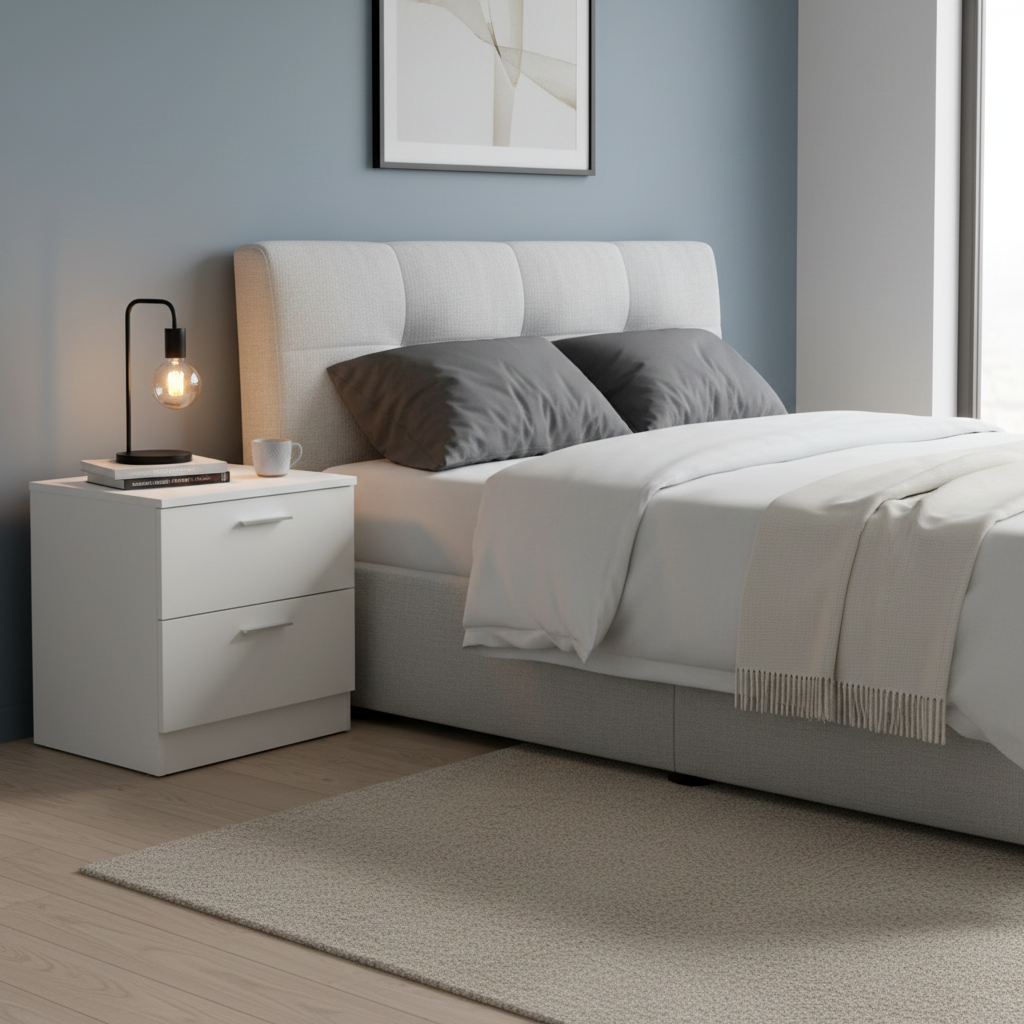 Bedside Z12 White ( On Clearance )