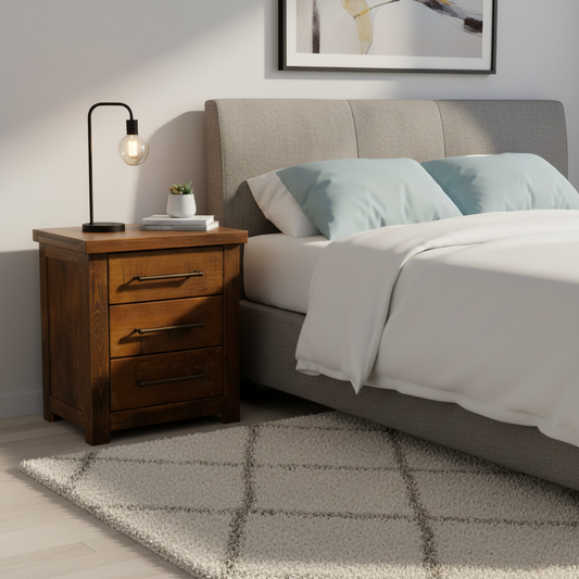 Woodgate Bedside With 3 Drawers