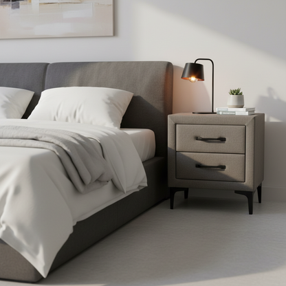 Chicago Bedside Grey/Black