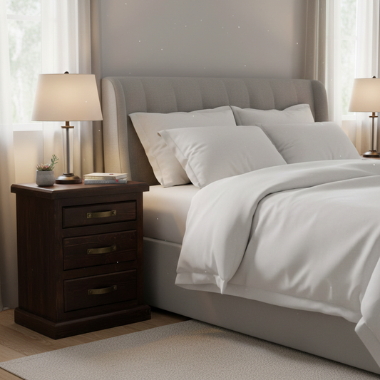 Felton Bedside in Dark Wood Colour
